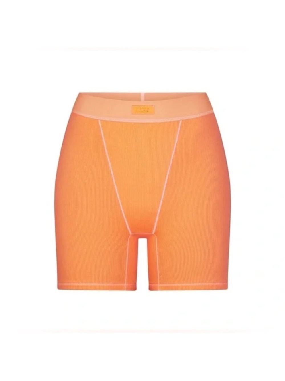 Skims Cotton Rib Boxer Apricot XL